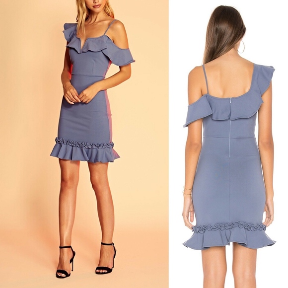 Donna Mizani Dresses & Skirts - Donna Mizani Remington Off Shoulder Ruffle Sexy L